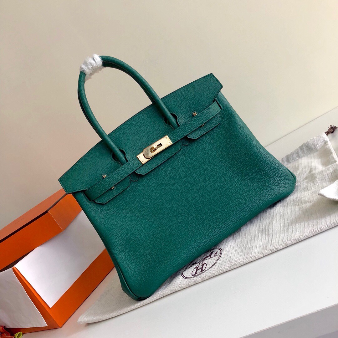 Hermes Birkin 35CM Togo Leather Handbag Vert Emeraude